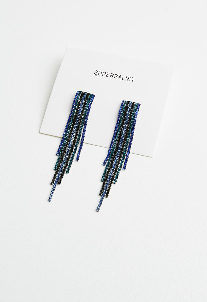 Superbalist - Alexandra diamante earrings - blue