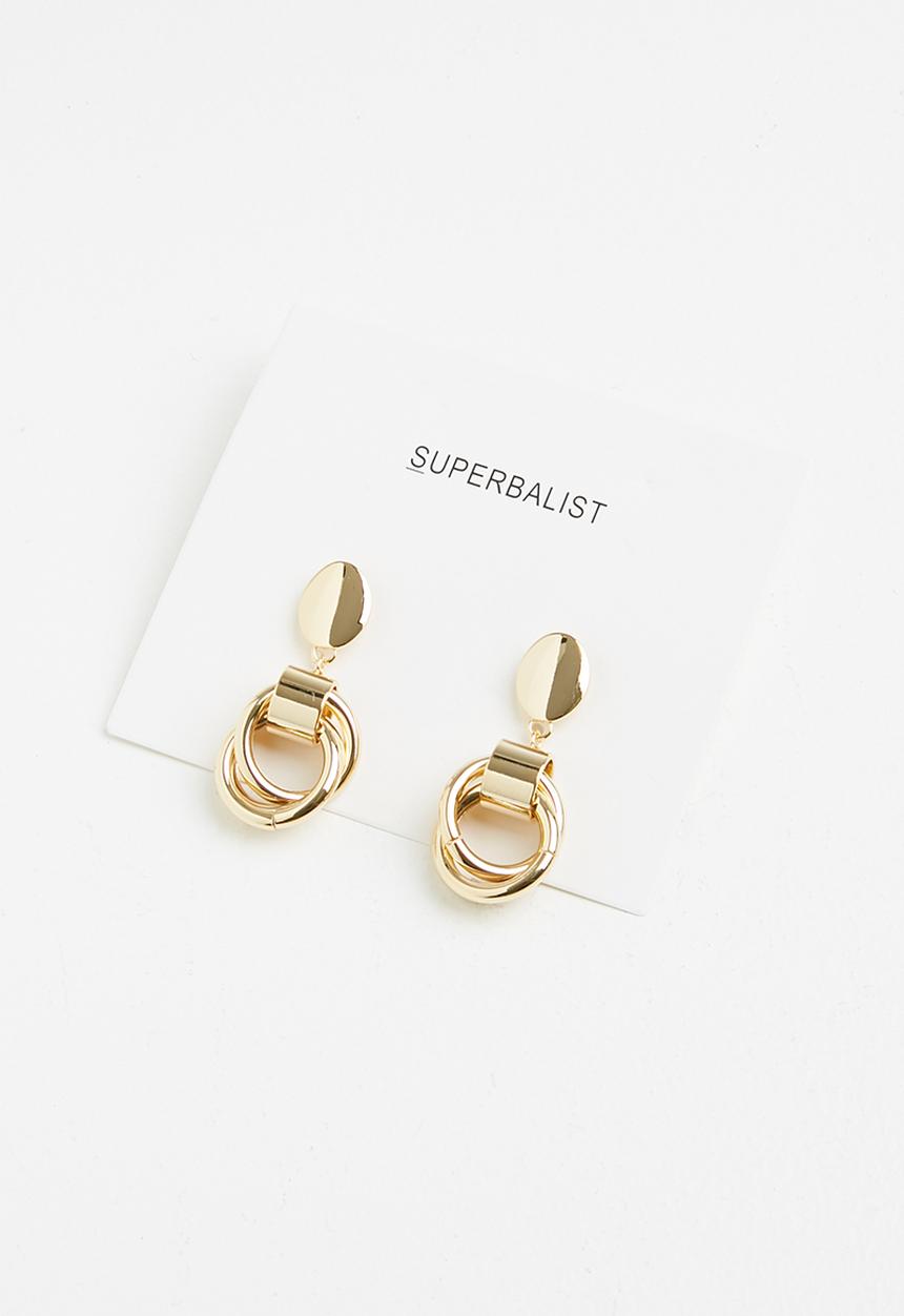 Superbalist - Alison hoop earrings - gold