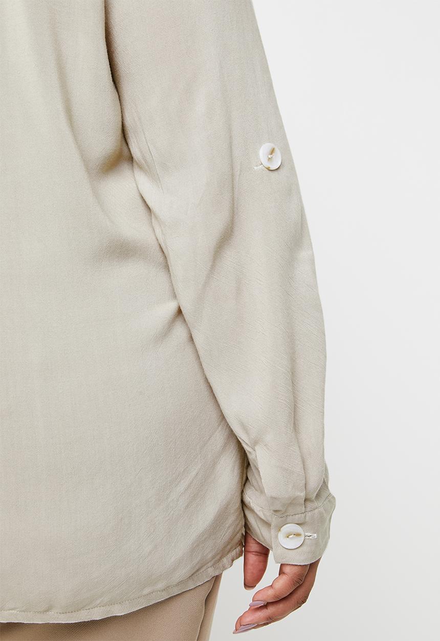 STYLE REPUBLIC PLUS - Utility style shirt - beige 