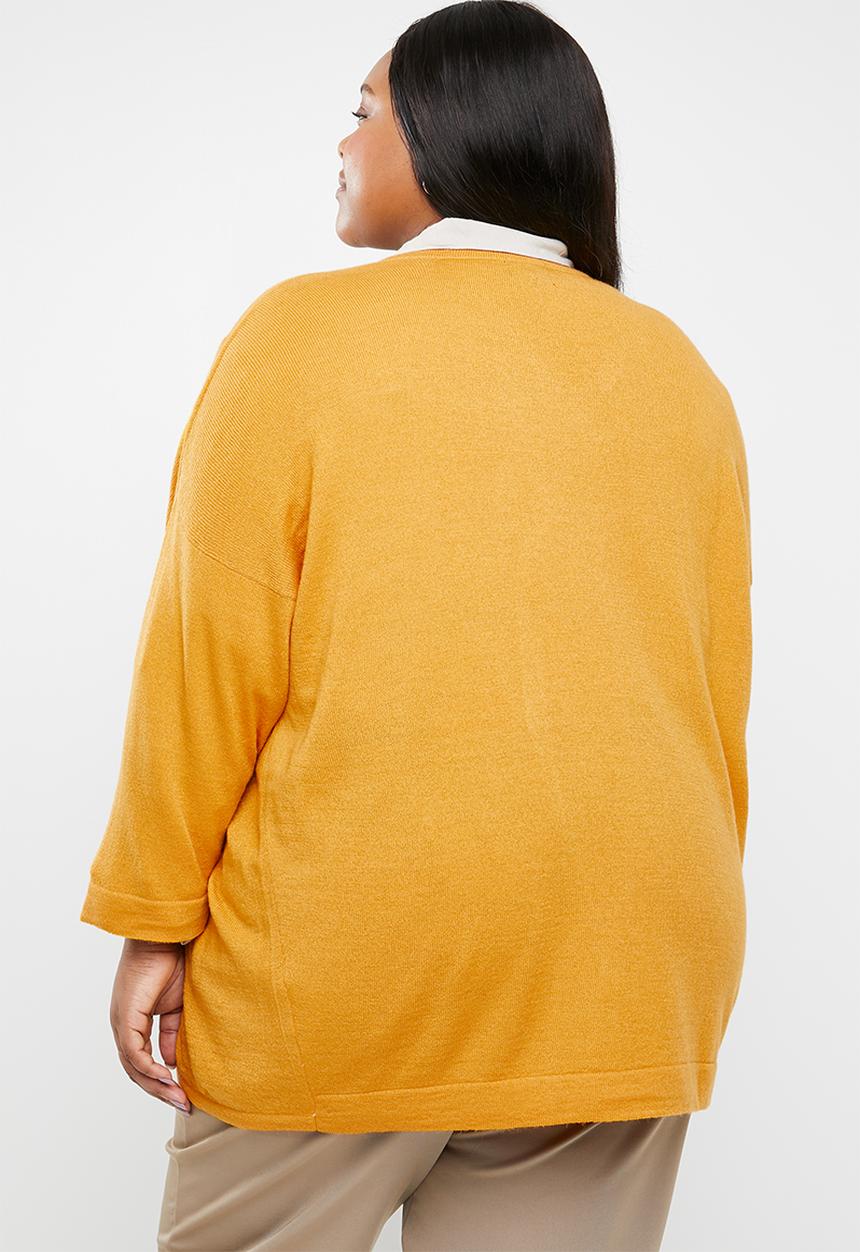 STYLE REPUBLIC PLUS - Dolman sleeve cardigan - yellow