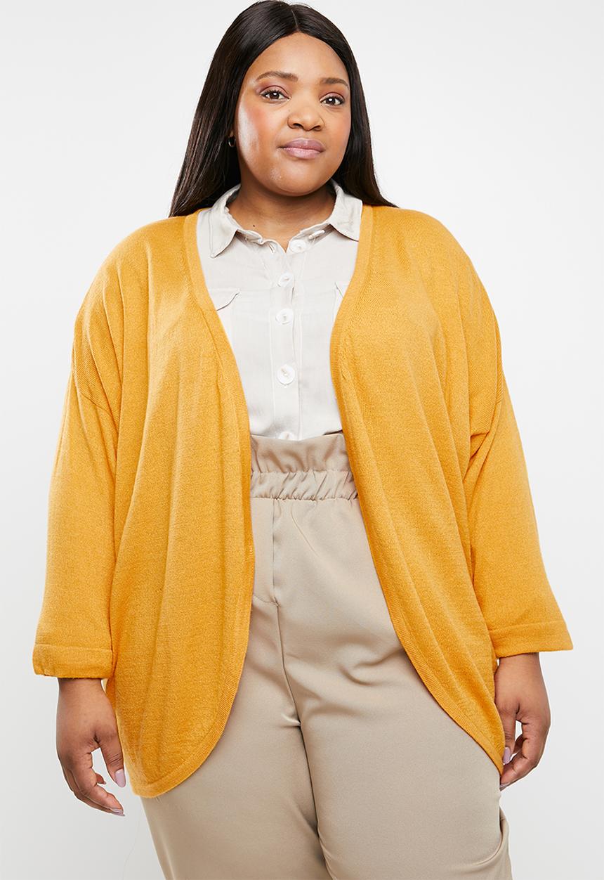 STYLE REPUBLIC PLUS - Dolman sleeve cardigan - yellow