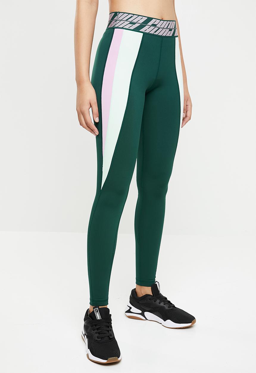 PUMA - Full tight legging performance - green & pink