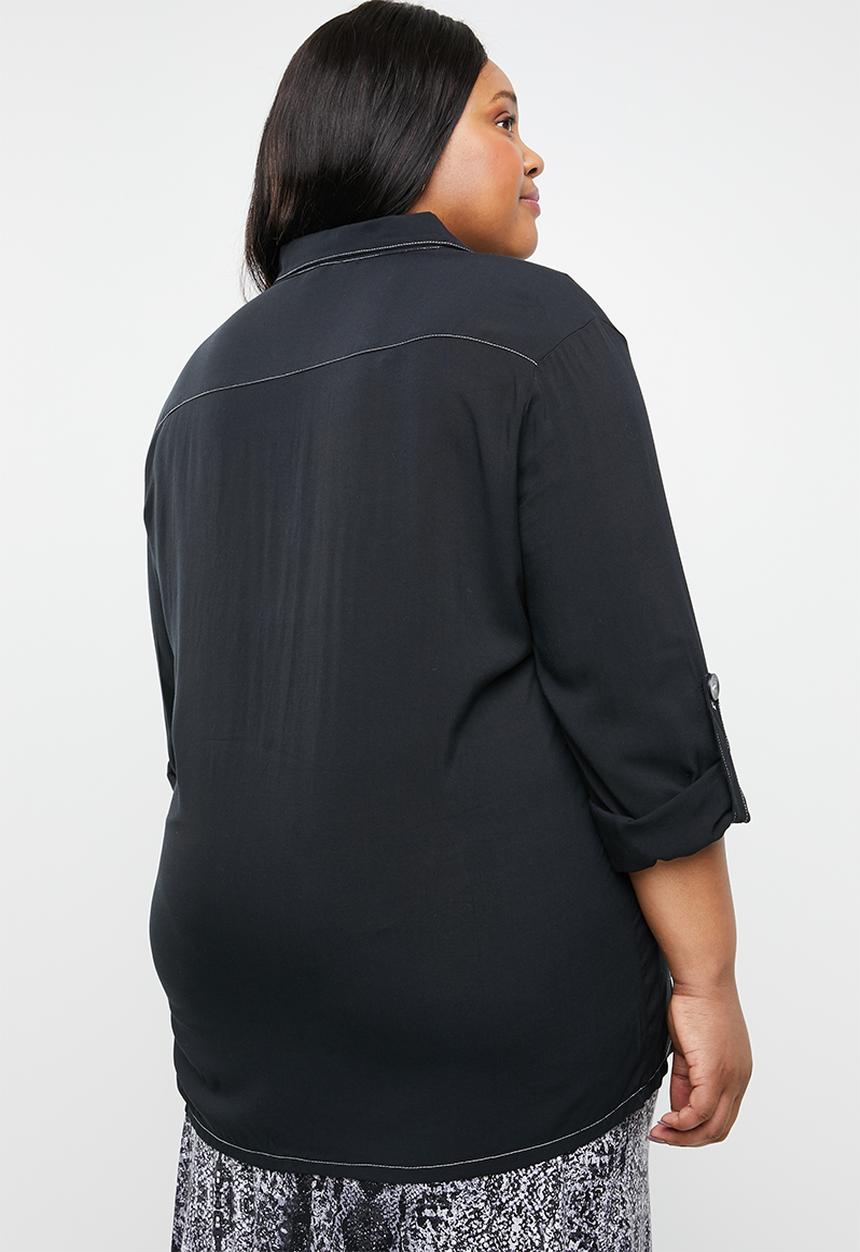 STYLE REPUBLIC PLUS - Utility style shirt - black