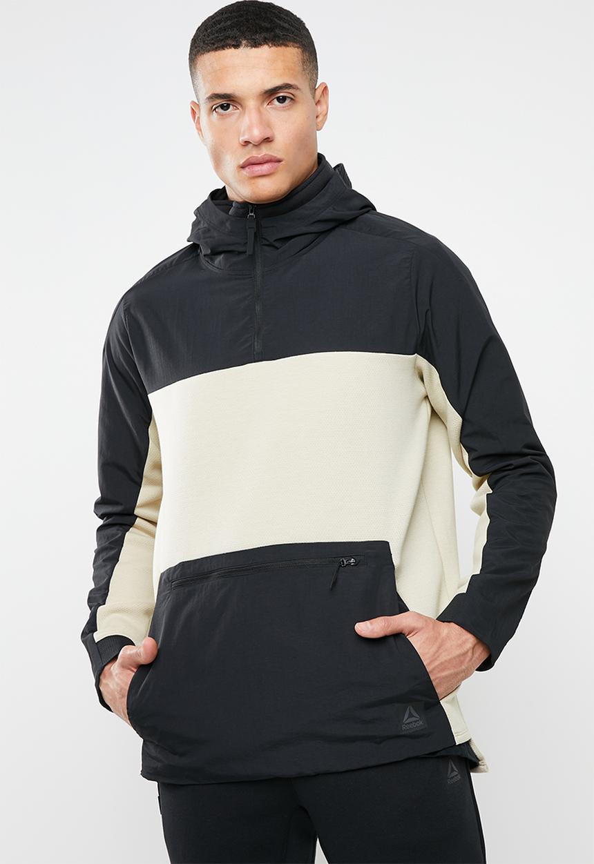 Reebok - TS control hoodie - black & beige