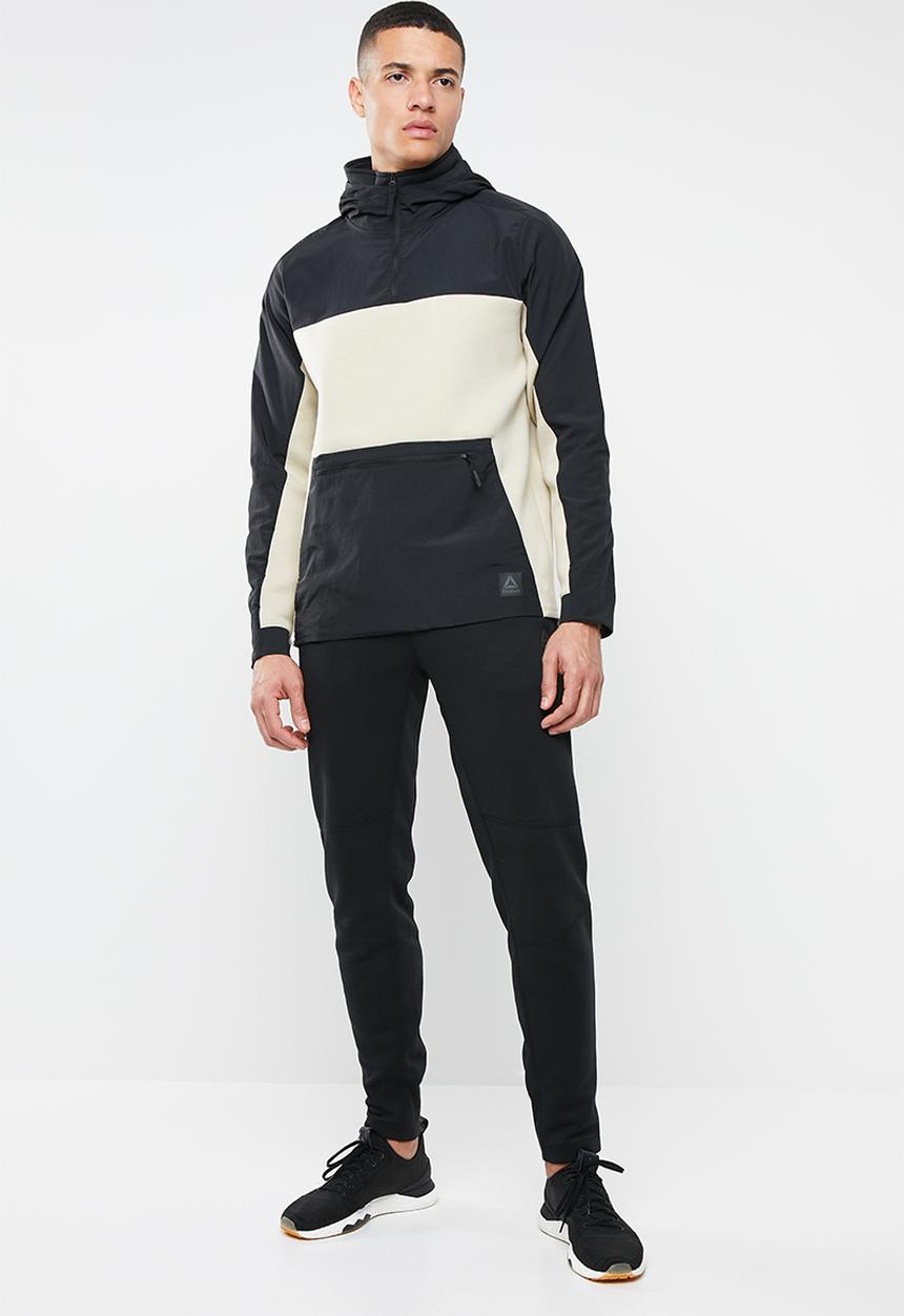 Reebok - TS control hoodie - black & beige