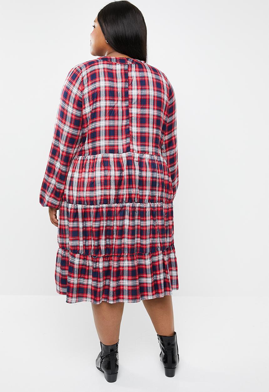 STYLE REPUBLIC PLUS - Tiered A-line dress - multi