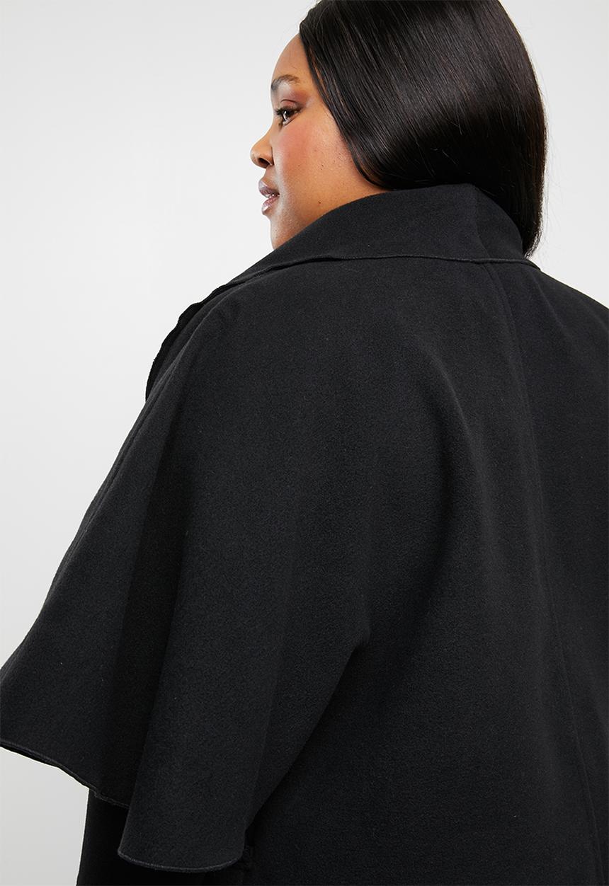 STYLE REPUBLIC PLUS - Flutter sleeve coat  - black
