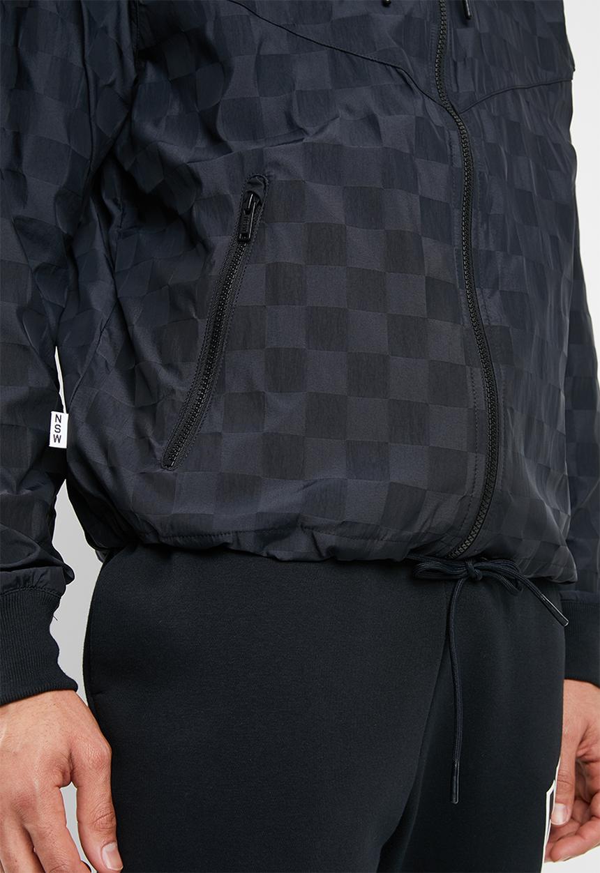 Nike - M nsw nsp wr jkt check - black