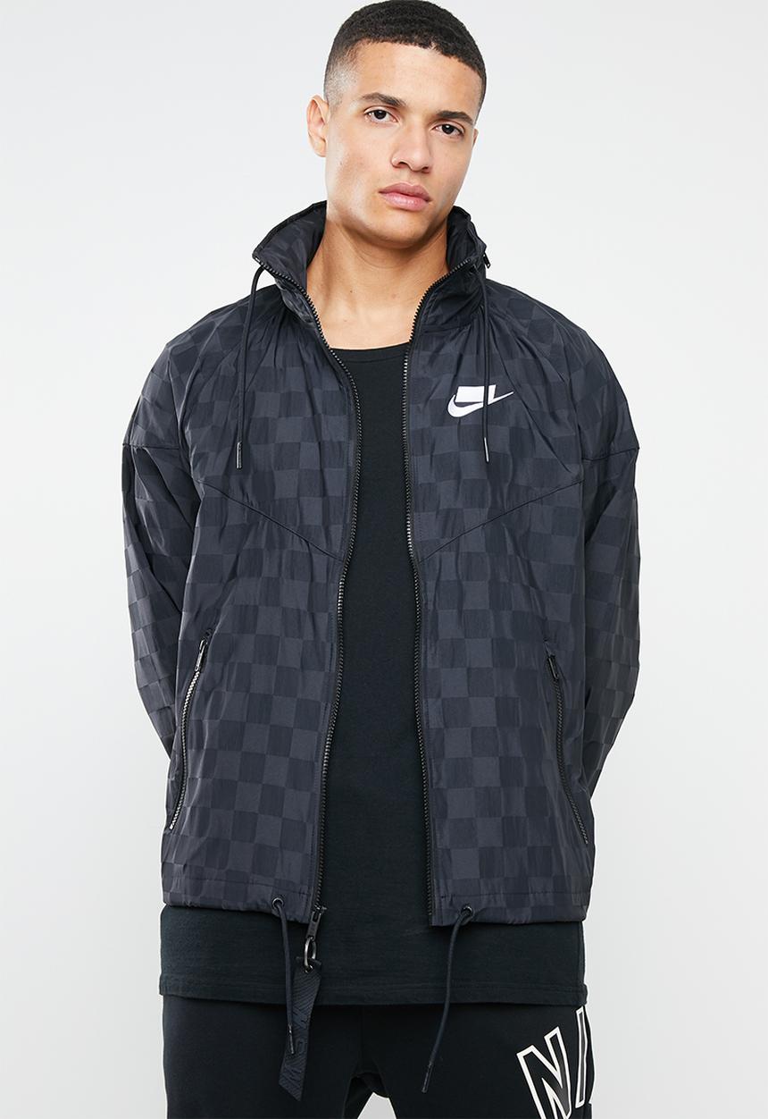 Nike - M nsw nsp wr jkt check - black