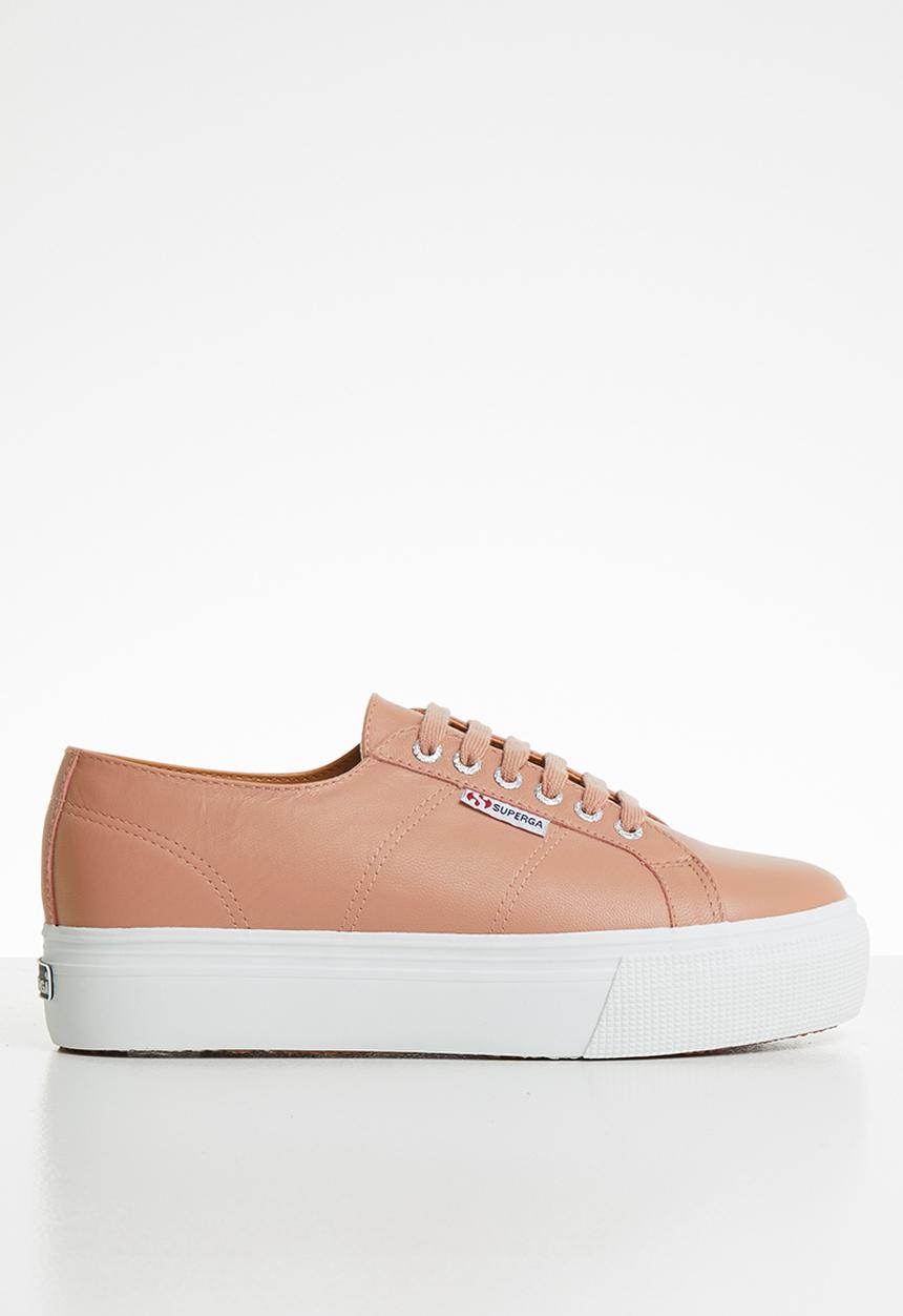 SUPERGA - 2790 Nappa leather full flatform wedge - u10 rose mahogany
