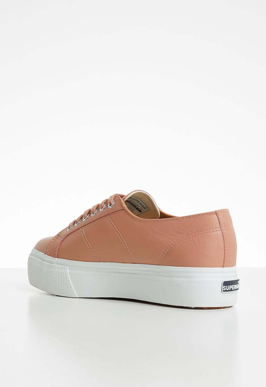 SUPERGA - 2790 Nappa leather full flatform wedge - u10 rose mahogany