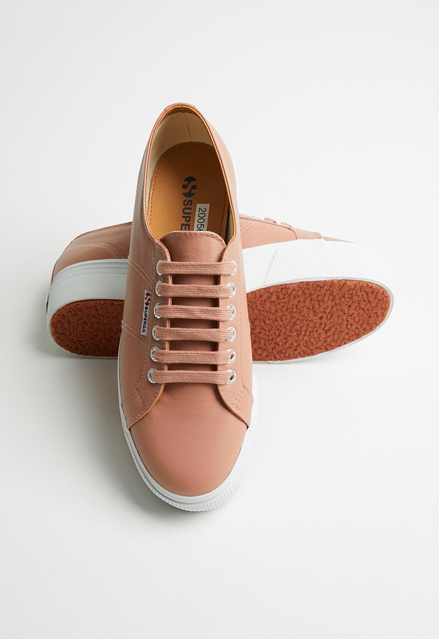 SUPERGA - 2790 Nappa leather full flatform wedge - u10 rose mahogany