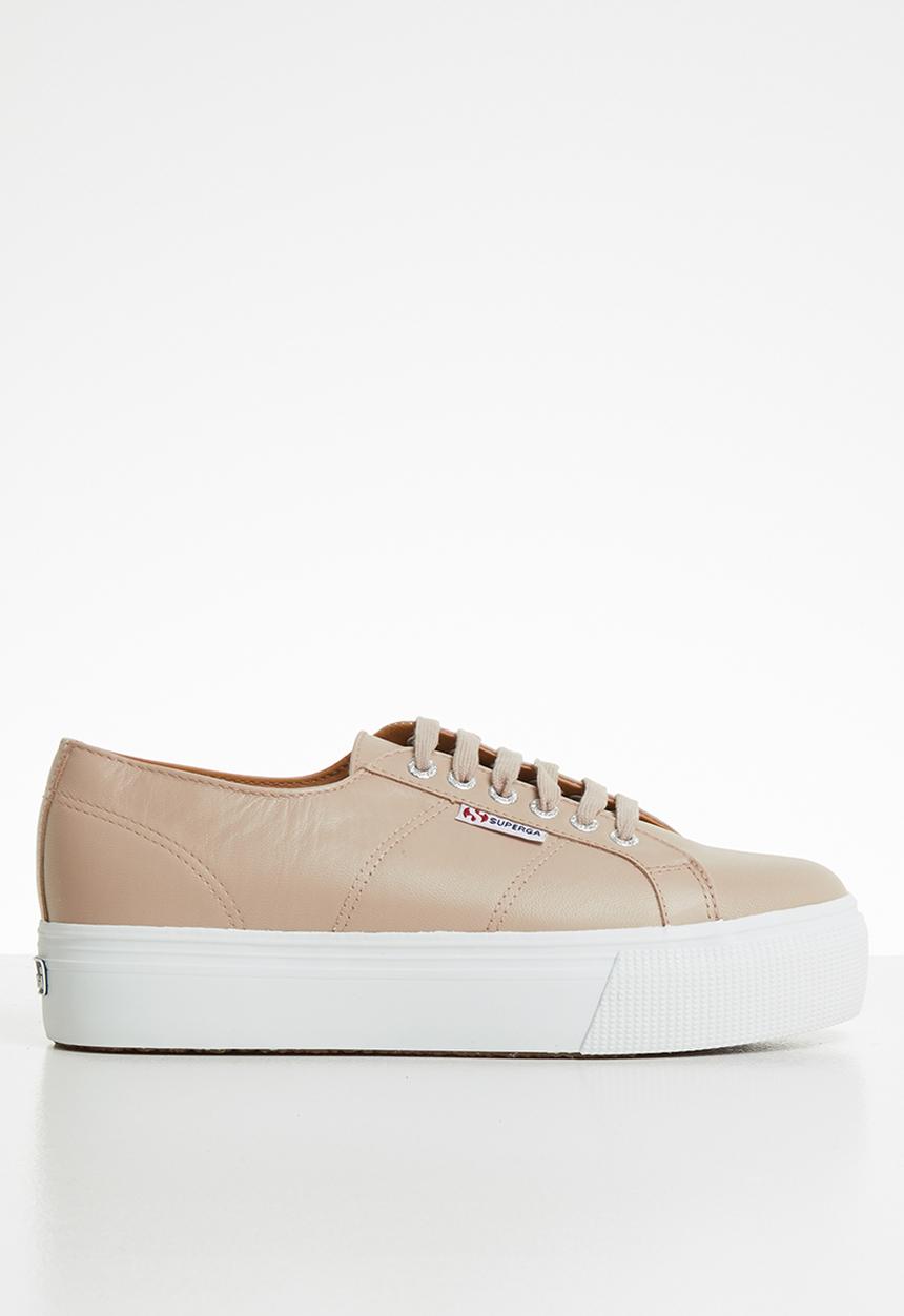 SUPERGA - 2790 Nappa leather full flatform wedge - n 17 nude
