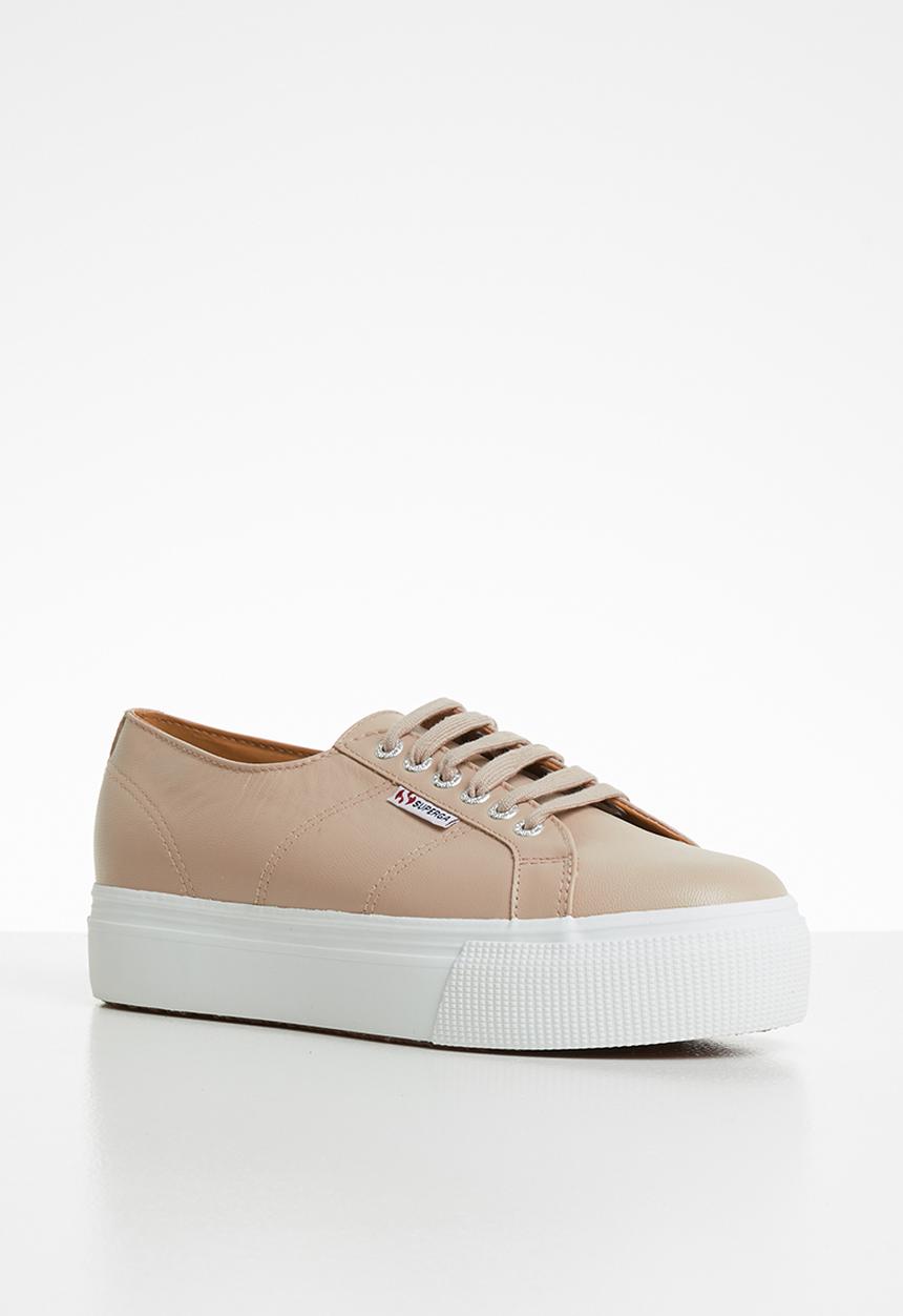 SUPERGA - 2790 Nappa leather full flatform wedge - n 17 nude