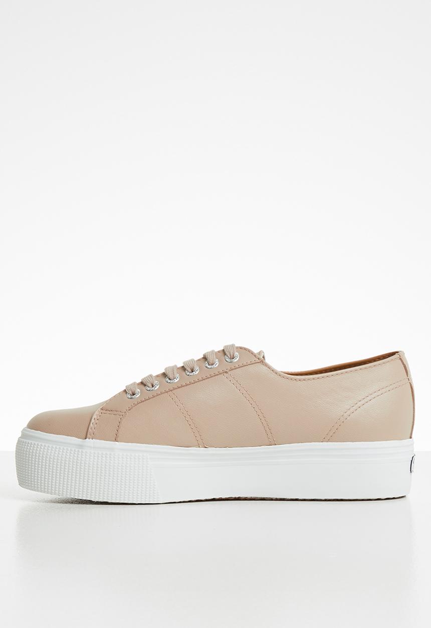 SUPERGA - 2790 Nappa leather full flatform wedge - n 17 nude