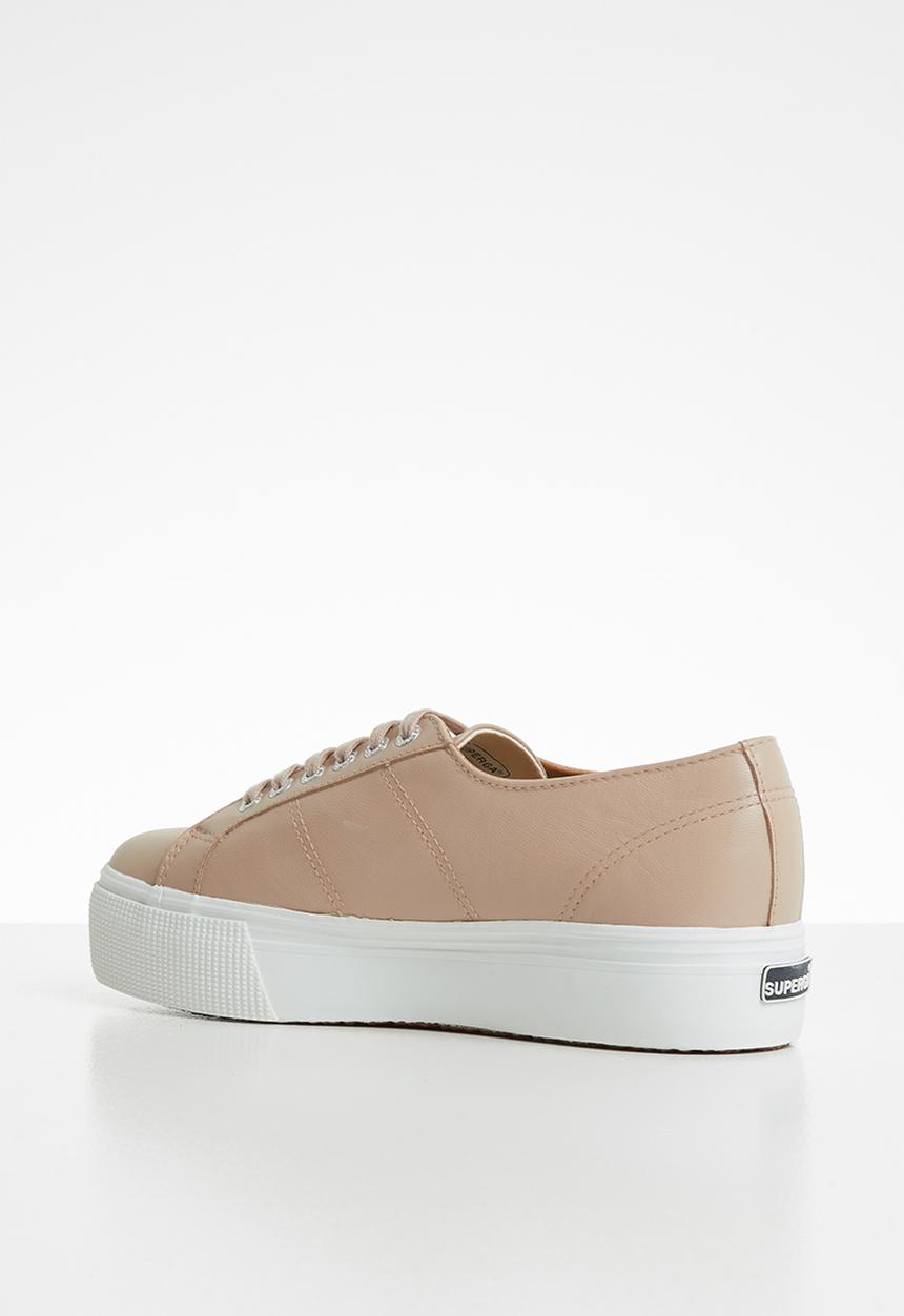 SUPERGA - 2790 Nappa leather full flatform wedge - n 17 nude