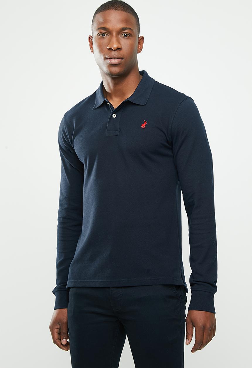 POLO - Stretch pique golfer - navy
