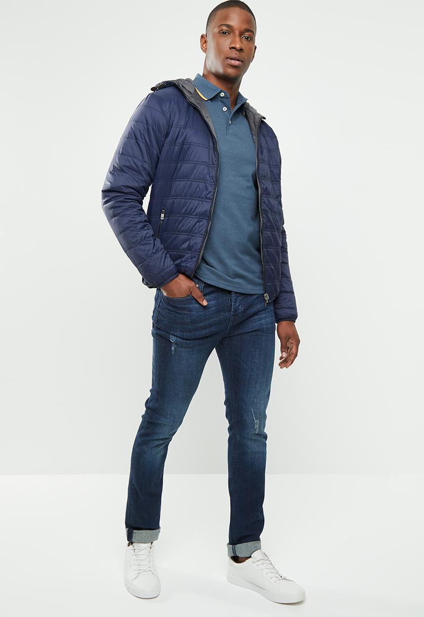 POLO - Classic pique golfer - blue
