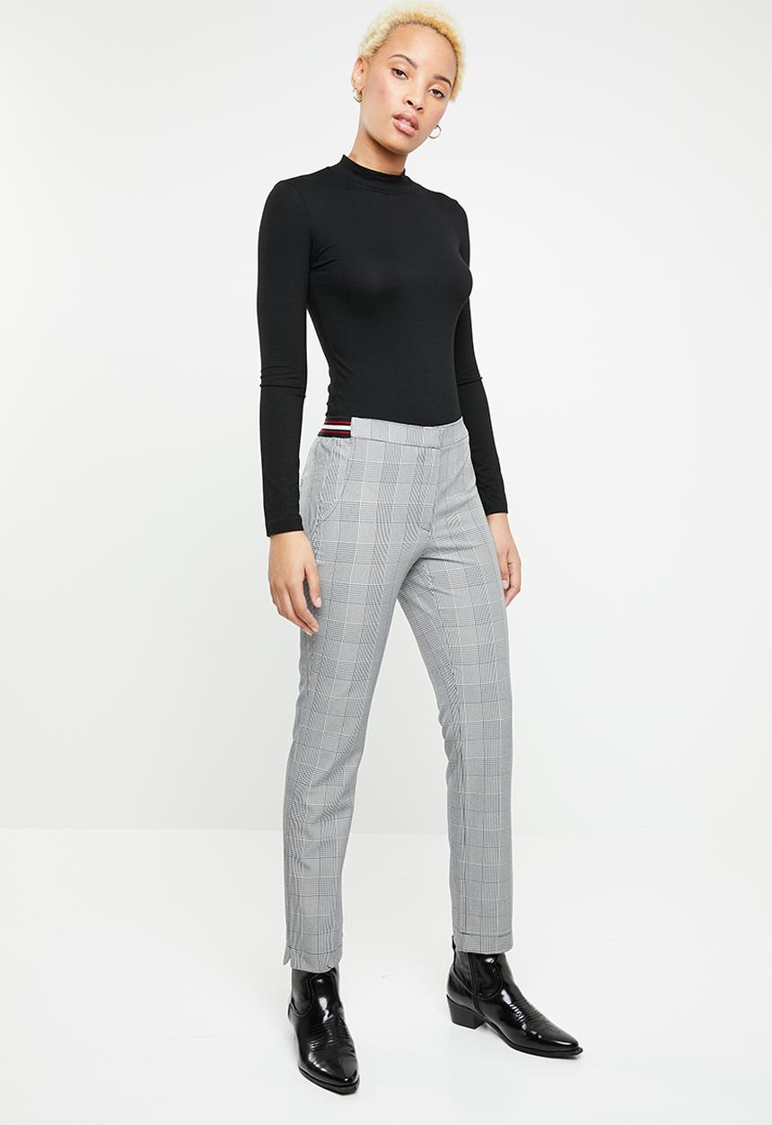 Noisy May - Melissa fitted check pants - multi