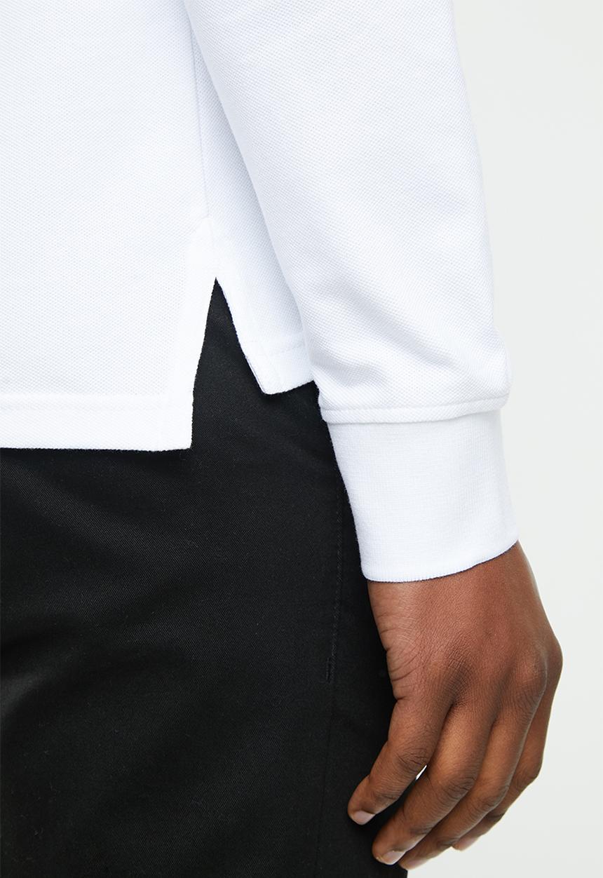 POLO - Stretch pique golfer - white