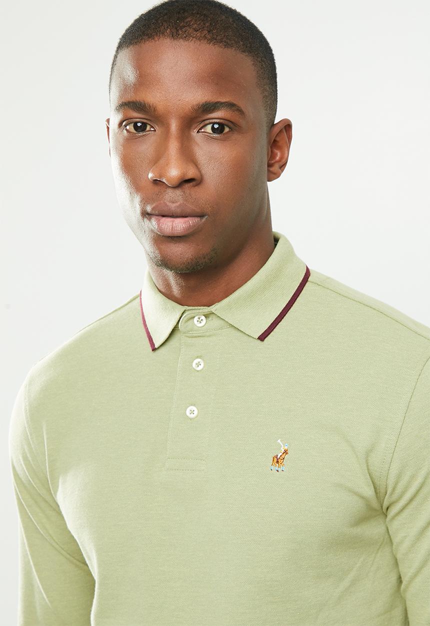POLO - Classic pique golfer - green