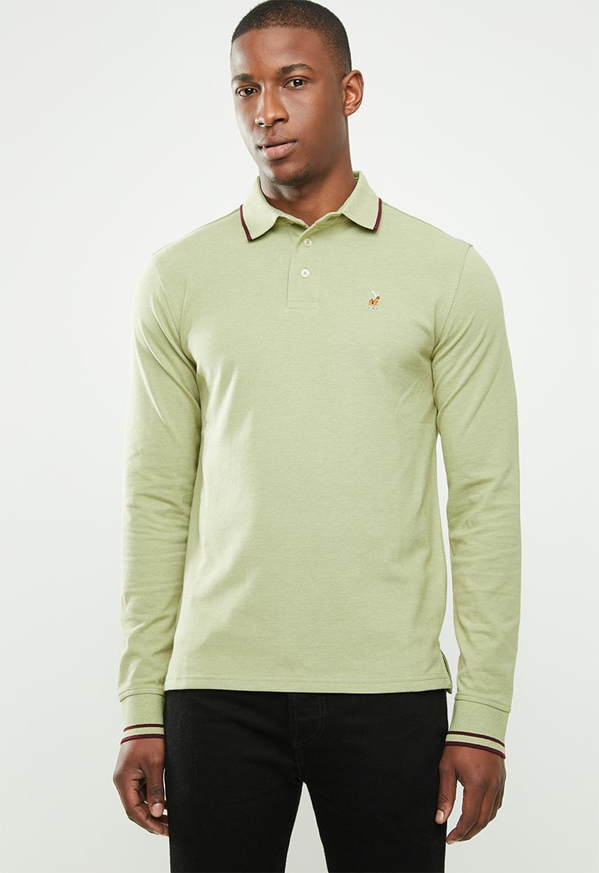POLO - Classic pique golfer - green