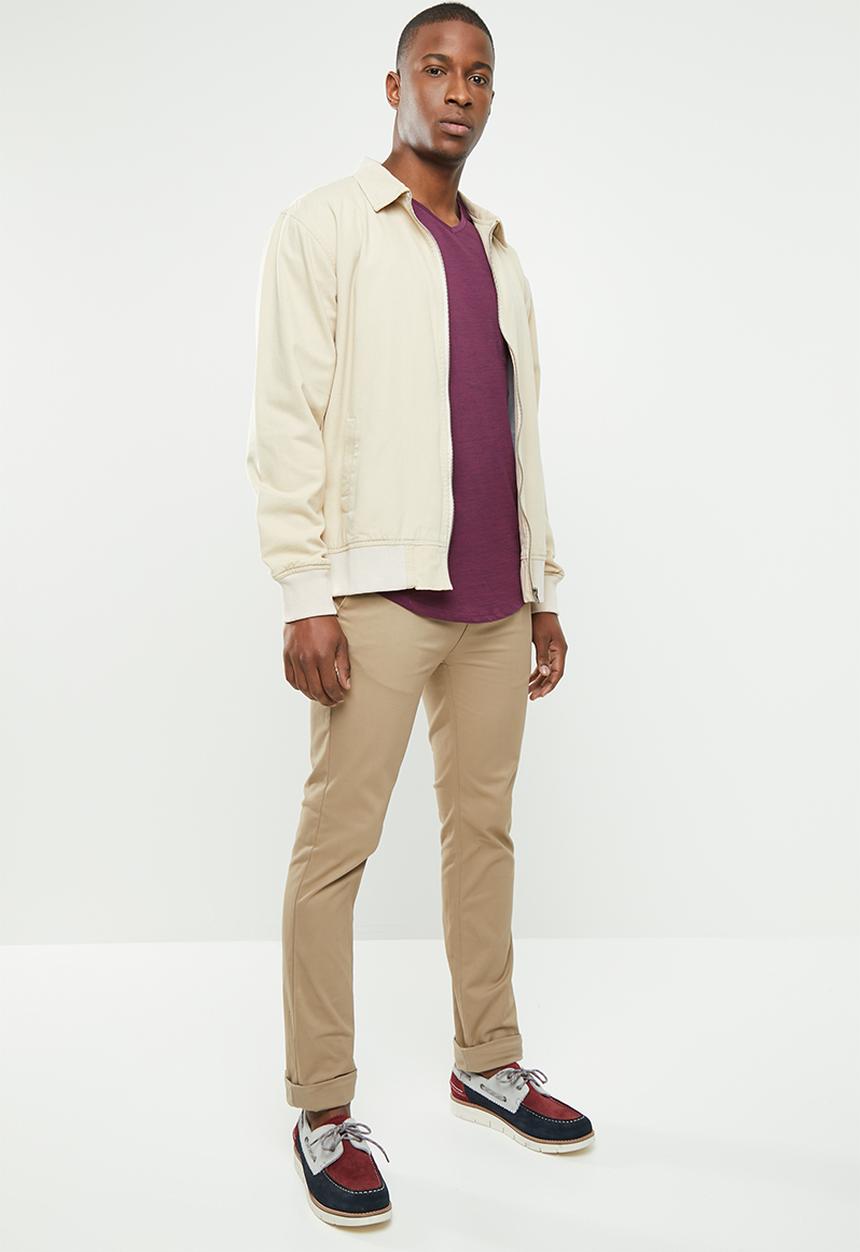 POLO - Classic V-neck space dye tee - purple