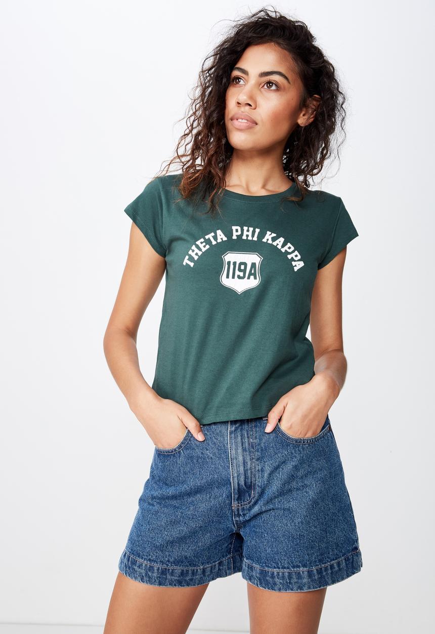 Cotton On - Essential slogan tee  - green
