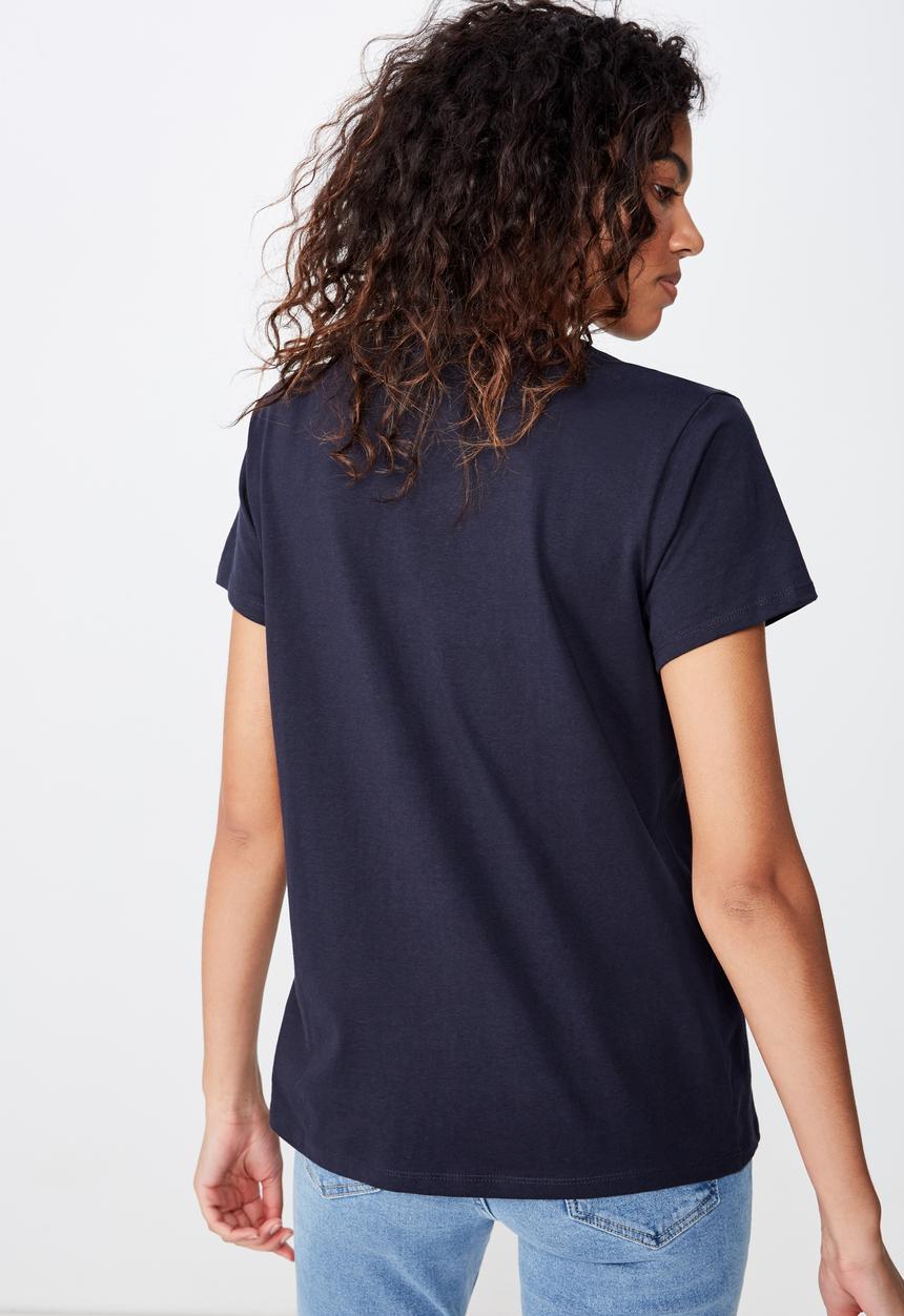 Cotton On - Classic slogan tee  - navy
