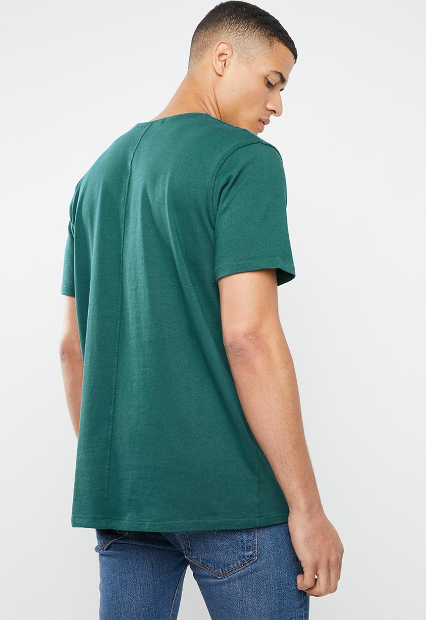 Mennace - Regular relaxed washed tee - green