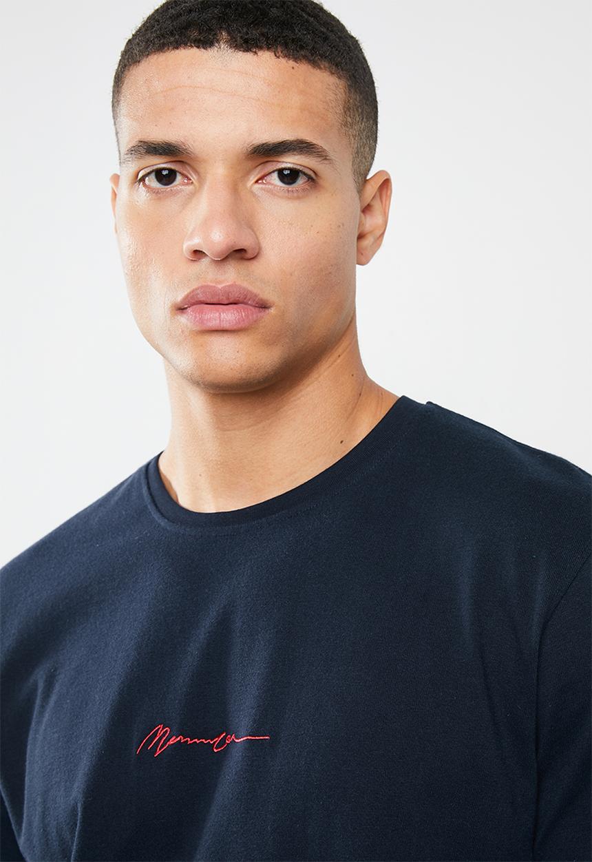 Mennace - Essential signature tee - navy