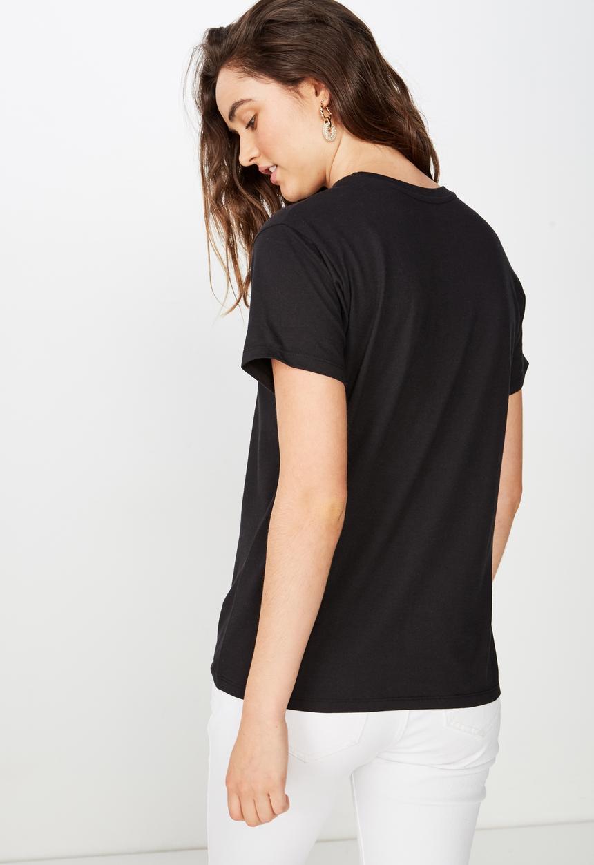 Cotton On - Classic slogan change the world tee  - black