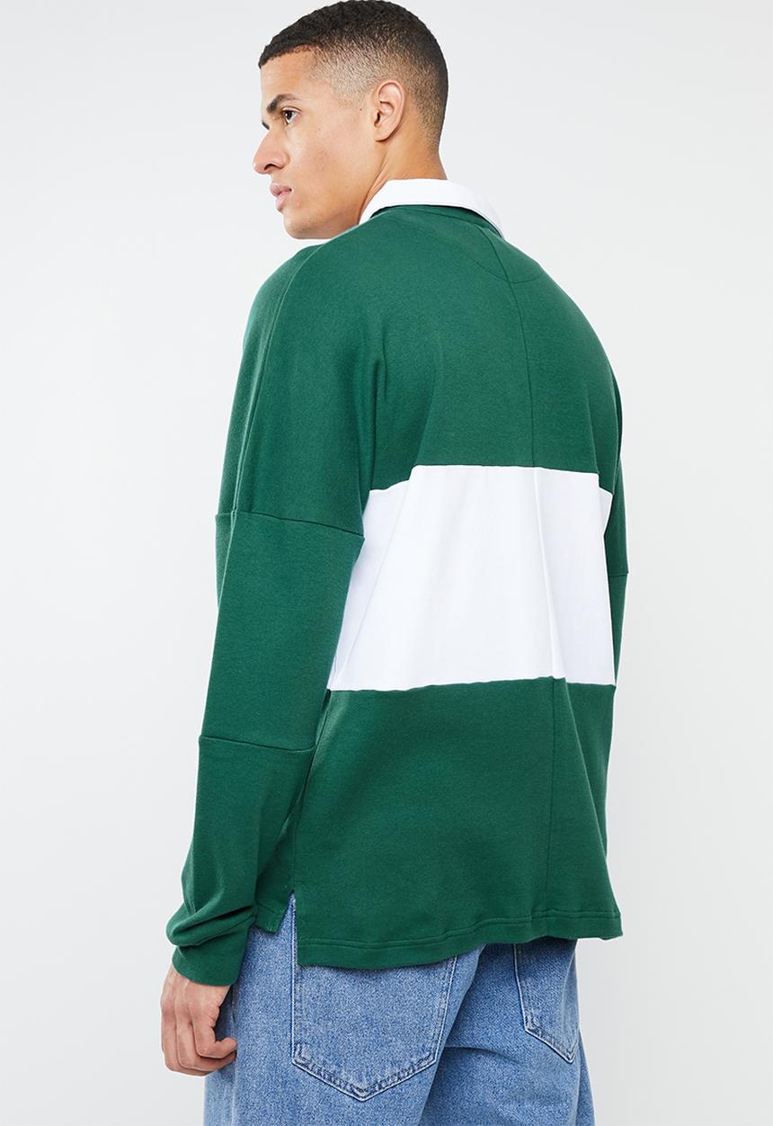 Mennace - Signature long sleeve rugby top - green
