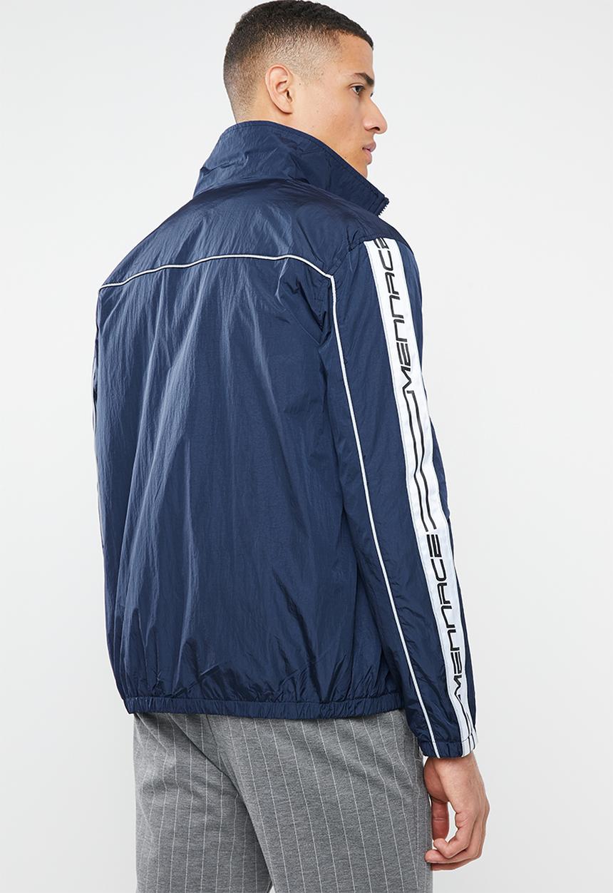 Mennace - Printed track jacket - navy