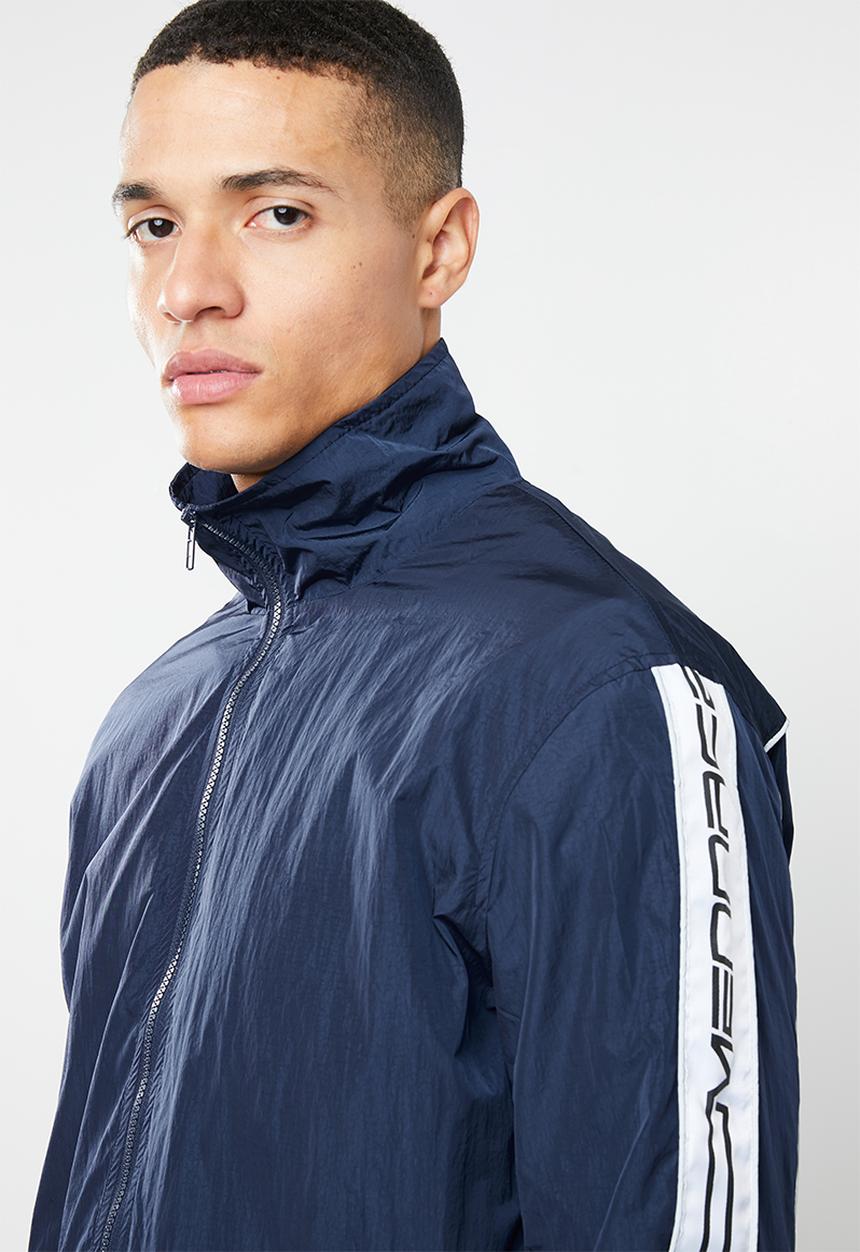Mennace - Printed track jacket - navy
