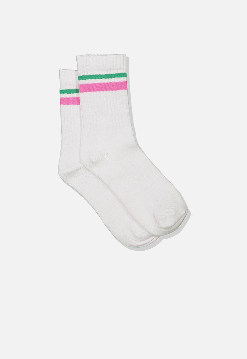 Cotton On - Retro rib crew socks - white