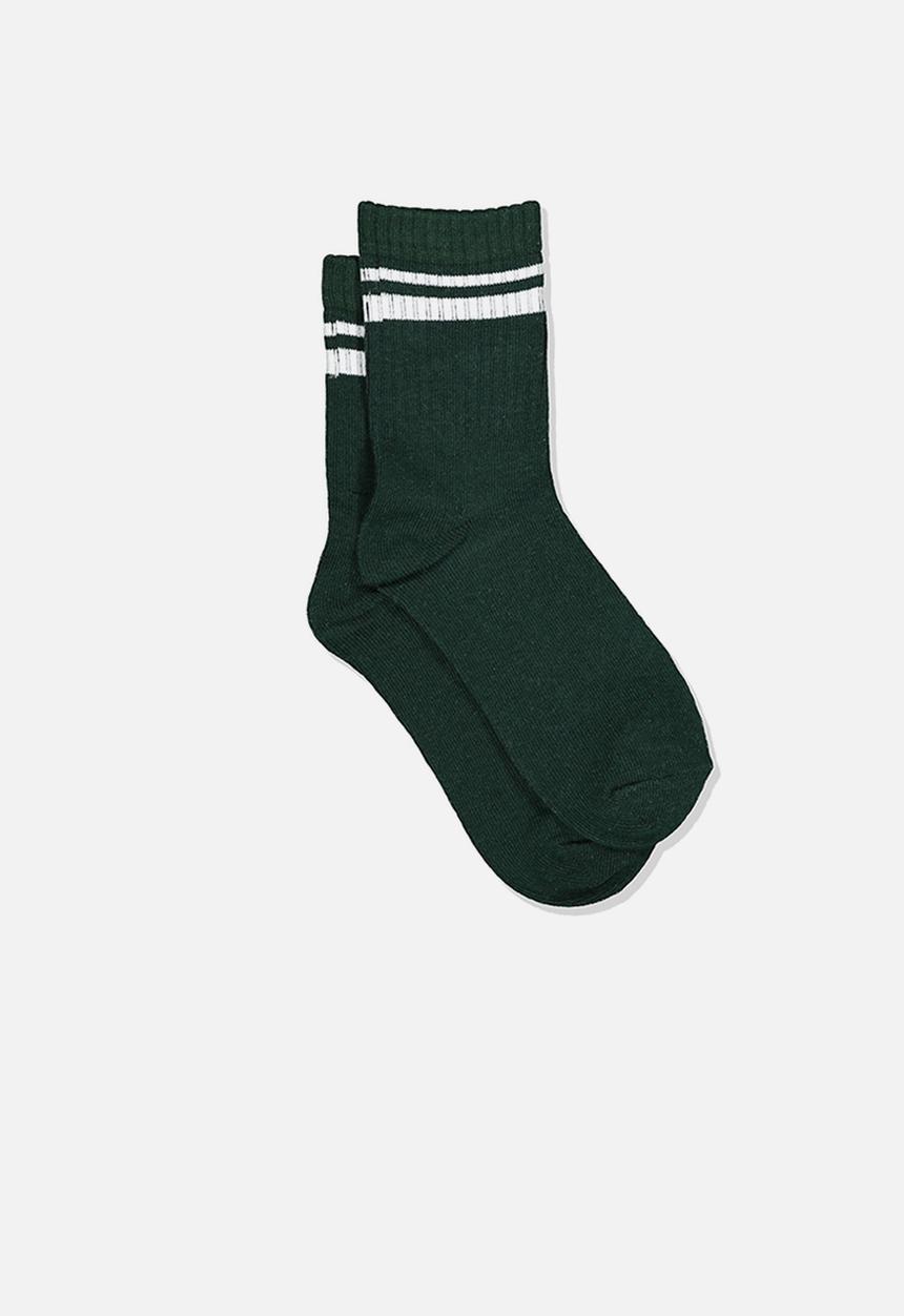 Cotton On - Retro rib crew socks - green