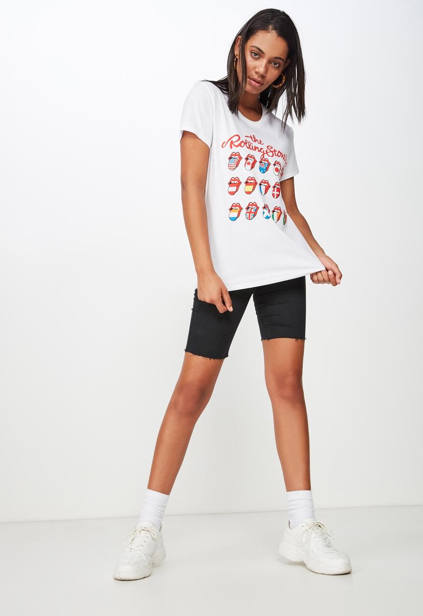 Cotton On - Classic slogan Rolling Stones tee - white
