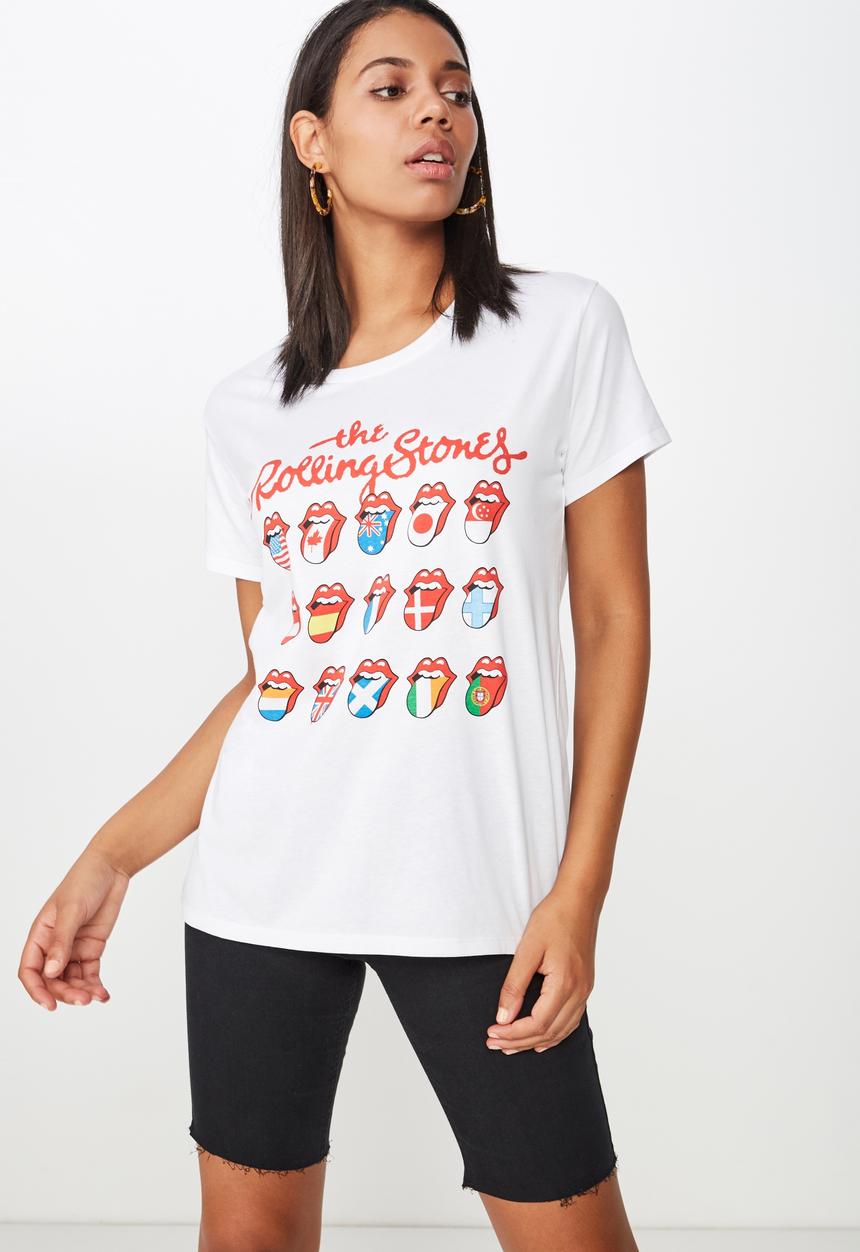 Cotton On - Classic slogan Rolling Stones tee - white