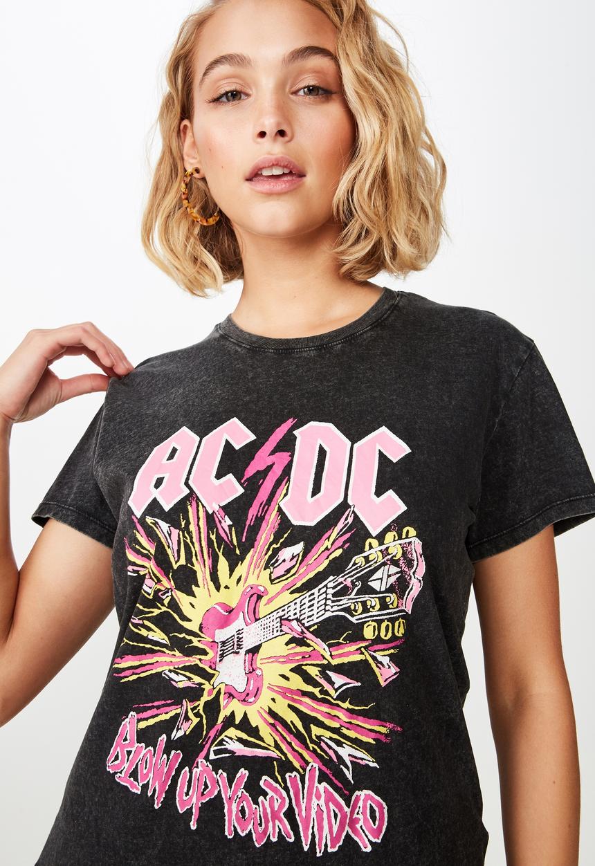 Cotton On - Classic ACDC tee - black