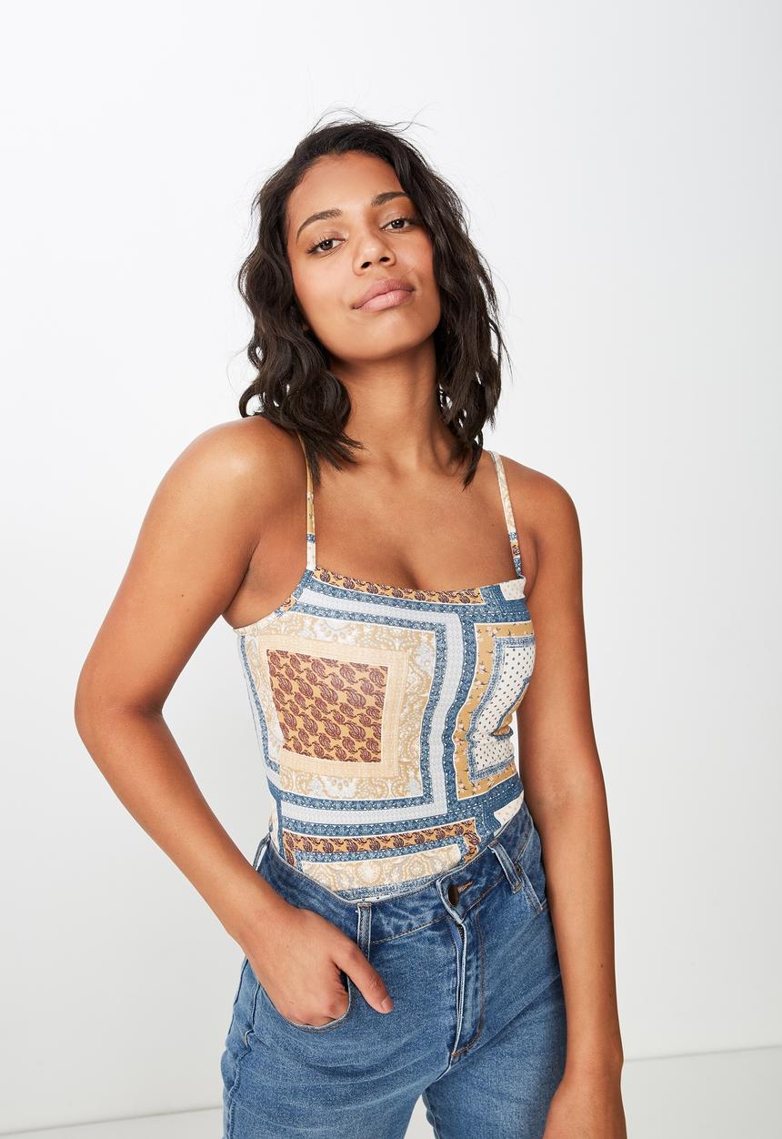 Cotton On - Carissa straight back bodysuit - multi