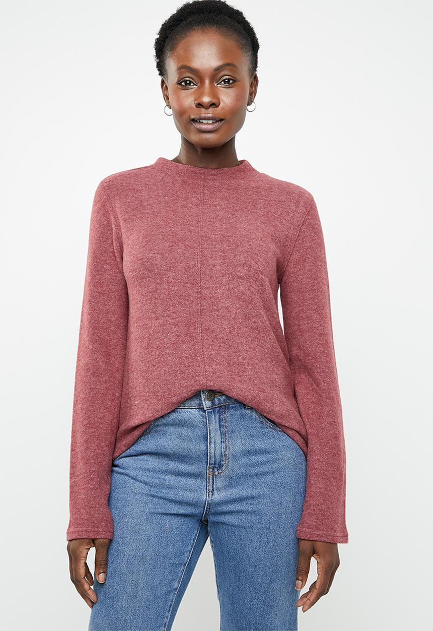 edit - Turtle neck sweater - burgundy
