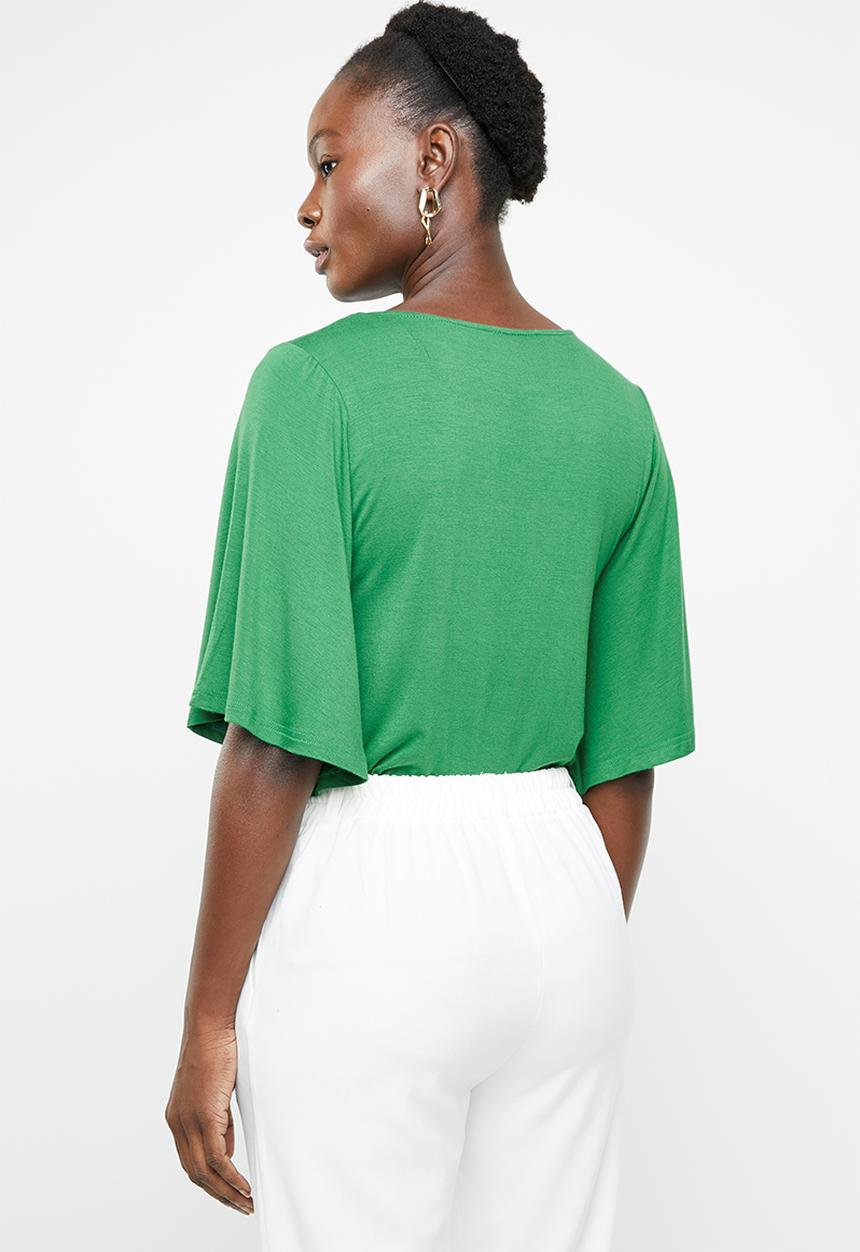 edit - Wide sleeve top - green