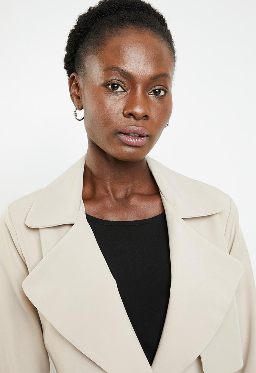 edit - Short trench style jacket - beige
