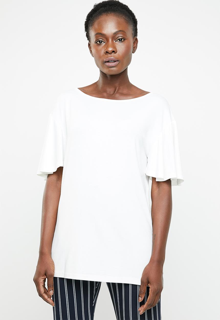 edit - Tee with back detail - white