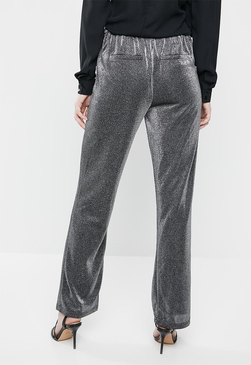 ONLY - Hustler tinsel pants - silver