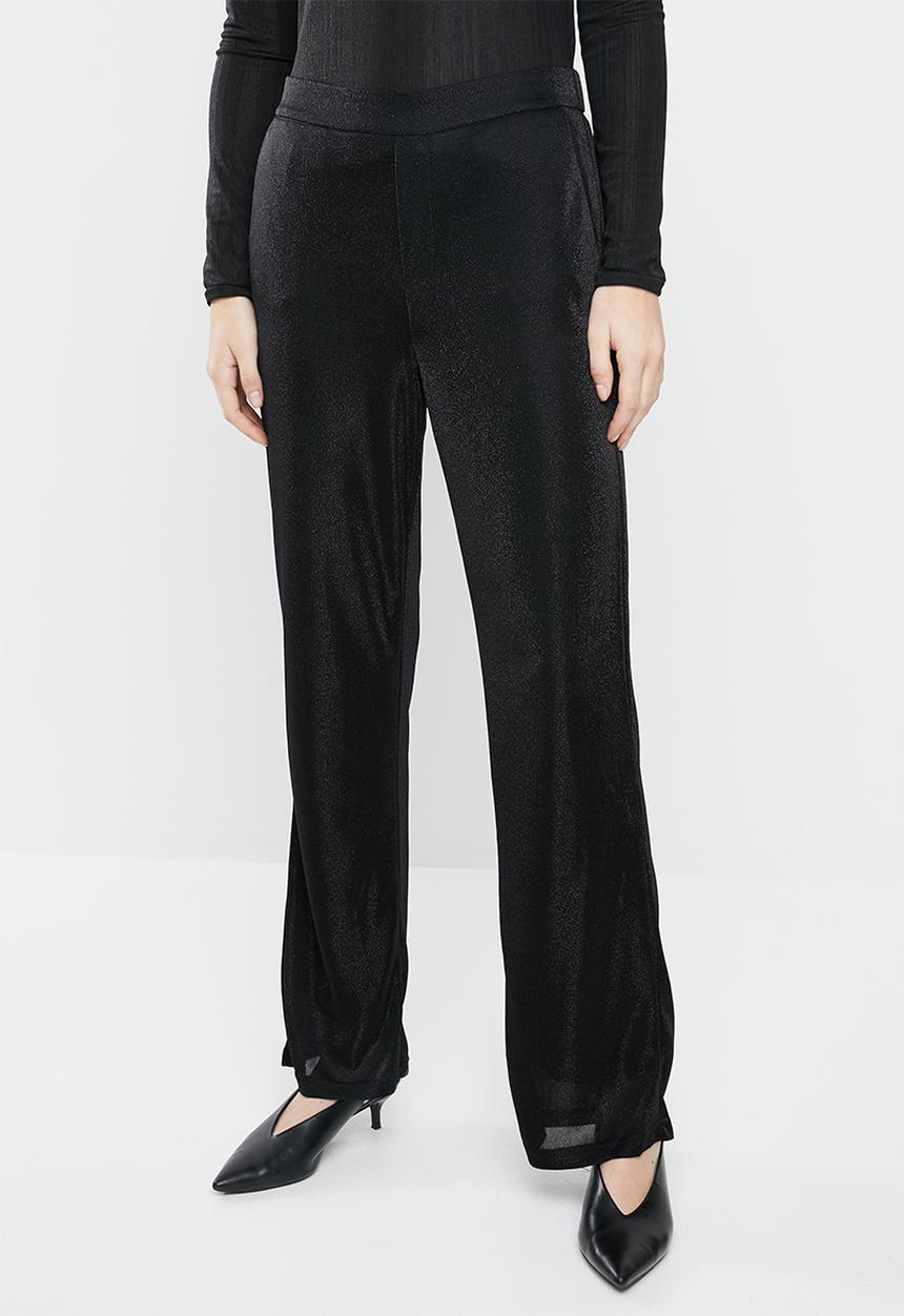 ONLY - Hustler tinsel pants - black