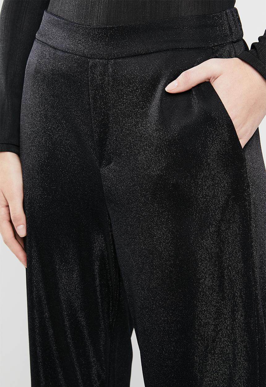 ONLY - Hustler tinsel pants - black