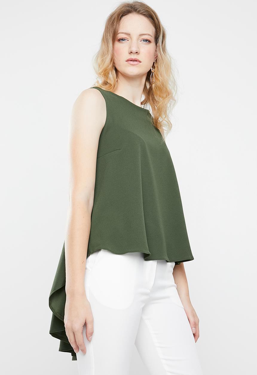 STYLE REPUBLIC - Hi-lo top - green