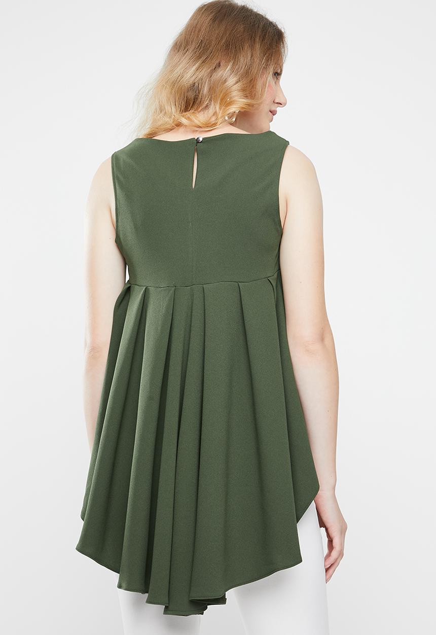 STYLE REPUBLIC - Hi-lo top - green